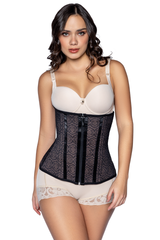 Jackie London Mocha Ultimate Corset shapewear worn by a woman