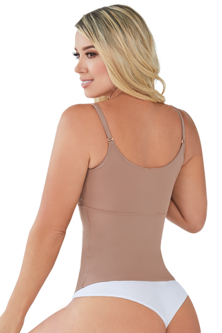 Woman modeling the Tank Top Body Shaper from Jackie London, rear view