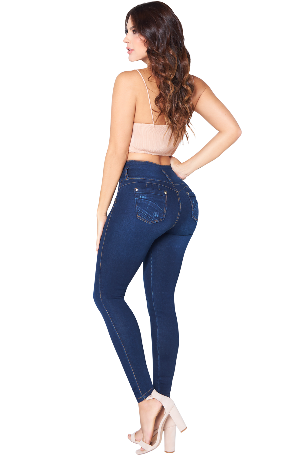 Jackie London Jeans 2201 High Rise Skinny Push Up Jeans For A Flatte